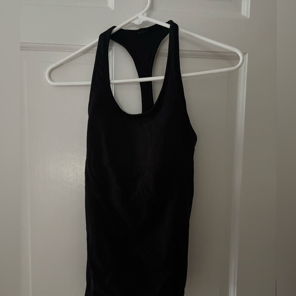 Lululemon Athletica Black Backless Fitted Tank Top